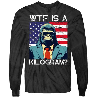 Wtf Is A Kilogram Bigfoot Political 4th Of July Usa Pride Tie-Dye Long Sleeve Shirt