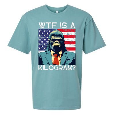 Wtf Is A Kilogram Bigfoot Political 4th Of July Usa Pride Sueded Cloud Jersey T-Shirt