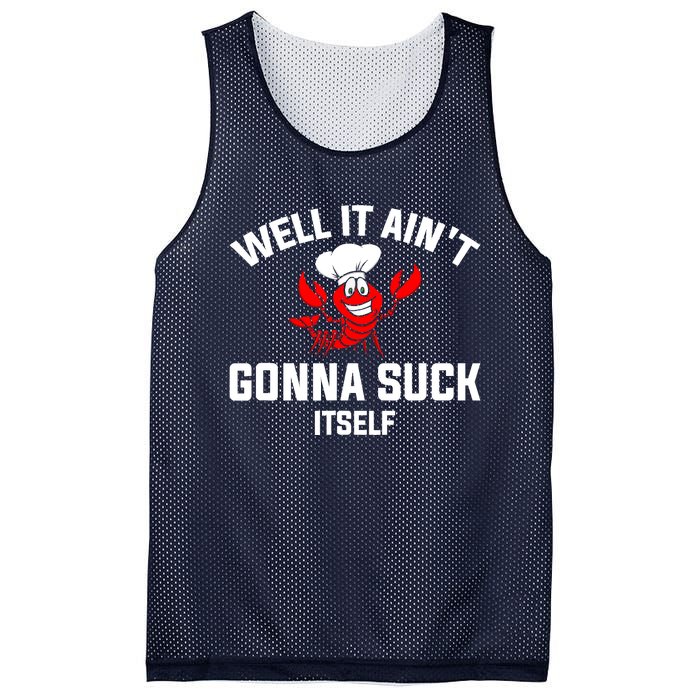 Well It Ain't Gonna Suck Itself Cajun Crawfish Boil Vintage Mesh Reversible Basketball Jersey Tank