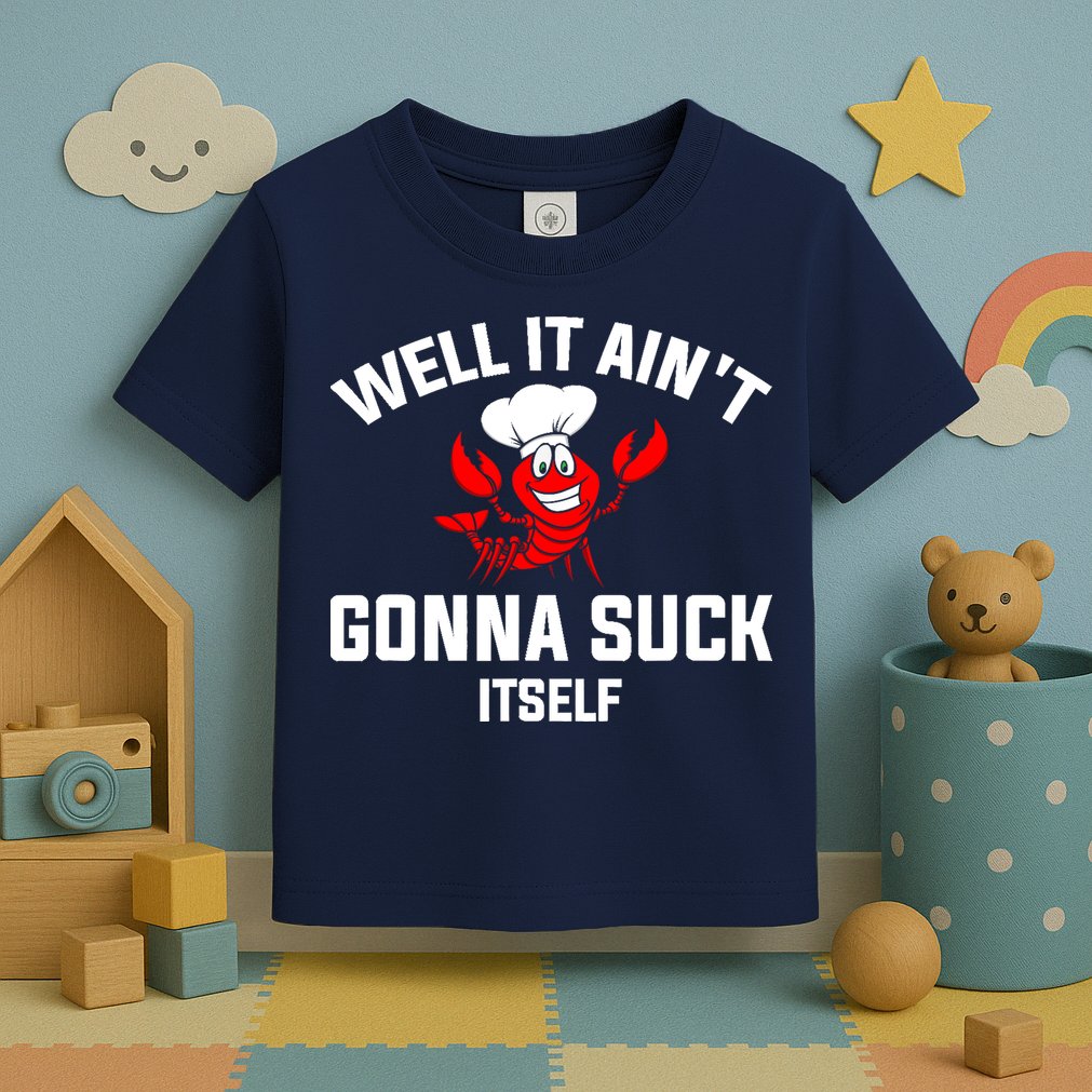 Well It Ain't Gonna Suck Itself Cajun Crawfish Boil Vintage Toddler T-Shirt