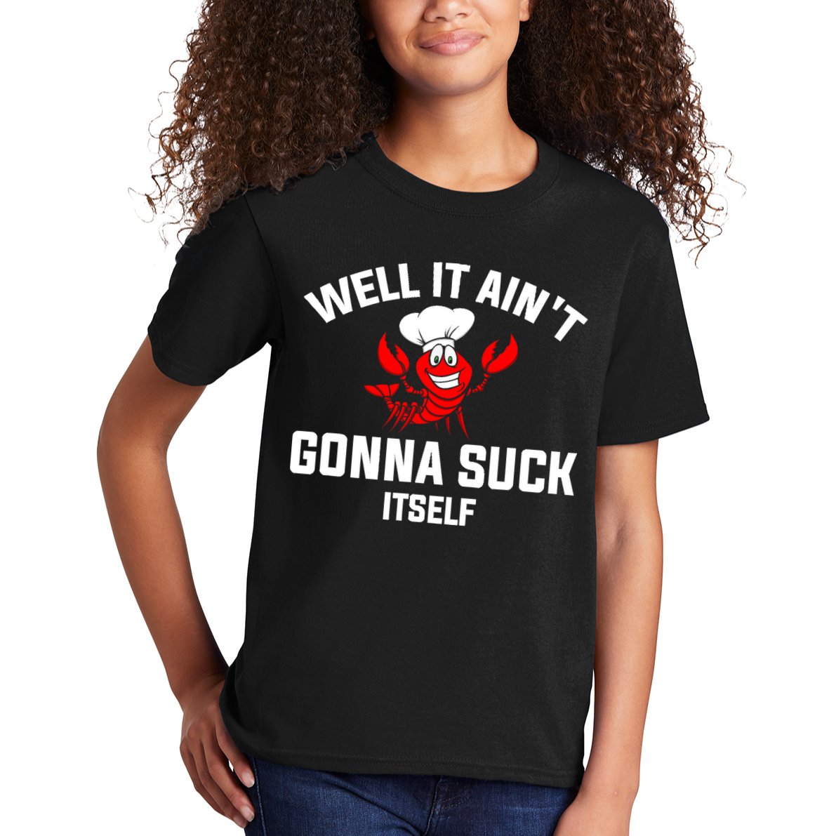 Well It Ain't Gonna Suck Itself Cajun Crawfish Boil Vintage Kids T-Shirt