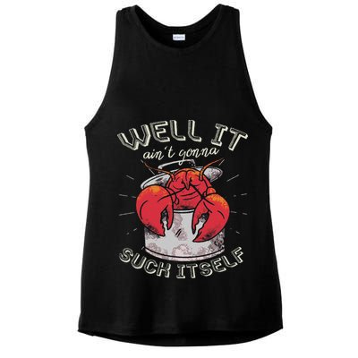 Well It Ain't Gonna Suck Itself Crawfish Lobster Crayfish Ladies PosiCharge Tri-Blend Wicking Tank