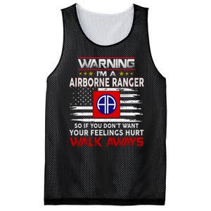 Warning Im A AIRBORNE RANGER So If You Dont Want Your Feelings Hurt Walk Awayls Mesh Reversible Basketball Jersey Tank