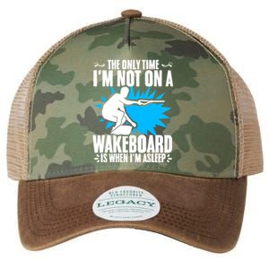 When Im Asleep Wakeboard Lake Wakeboarder Wakeboarding Gift Legacy Tie Dye Trucker Hat