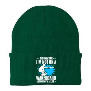 When Im Asleep Wakeboard Lake Wakeboarder Wakeboarding Gift Knit Cap Winter Beanie