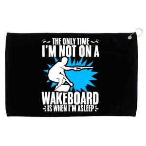 When Im Asleep Wakeboard Lake Wakeboarder Wakeboarding Gift Grommeted Golf Towel