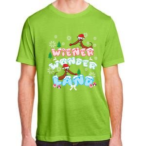 Walking In A Wiener Wonderland Dachshund Doxie Christmas Great Gift Adult ChromaSoft Performance T-Shirt