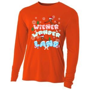 Walking In A Wiener Wonderland Dachshund Doxie Christmas Great Gift Cooling Performance Long Sleeve Crew