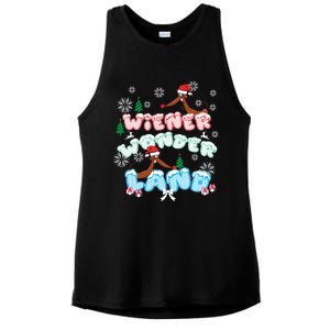 Walking In A Wiener Wonderland Dachshund Doxie Christmas Great Gift Ladies PosiCharge Tri-Blend Wicking Tank