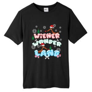 Walking In A Wiener Wonderland Dachshund Doxie Christmas Great Gift Tall Fusion ChromaSoft Performance T-Shirt