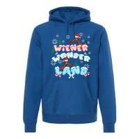 Walking In A Wiener Wonderland Dachshund Doxie Christmas Great Gift Premium Hoodie