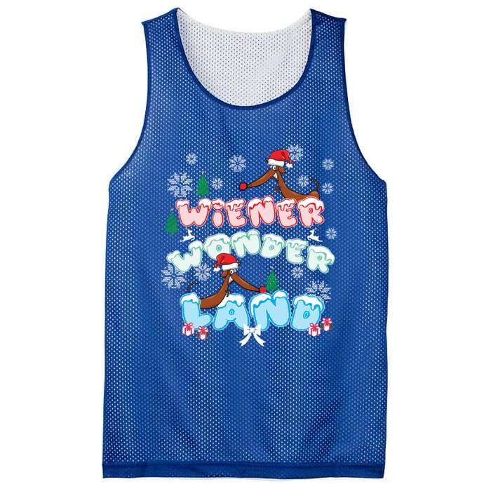 Walking In A Wiener Wonderland Dachshund Doxie Christmas Great Gift Mesh Reversible Basketball Jersey Tank