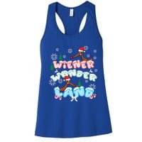 Walking In A Wiener Wonderland Dachshund Doxie Christmas Great Gift Women's Racerback Tank