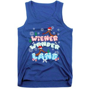 Walking In A Wiener Wonderland Dachshund Doxie Christmas Great Gift Tank Top