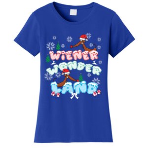 Walking In A Wiener Wonderland Dachshund Doxie Christmas Great Gift Women's T-Shirt