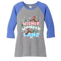 Walking In A Wiener Wonderland Dachshund Doxie Christmas Great Gift Women's Tri-Blend 3/4-Sleeve Raglan Shirt