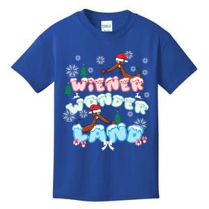 Walking In A Wiener Wonderland Dachshund Doxie Christmas Great Gift Kids T-Shirt