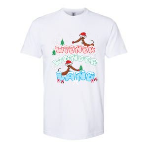 Walking In A Wiener Wonderland Dachshund Doxie Christmas Great Gift Softstyle CVC T-Shirt