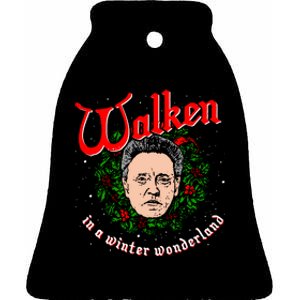 Walken In A Winter Wonderland Ceramic Bell Ornament