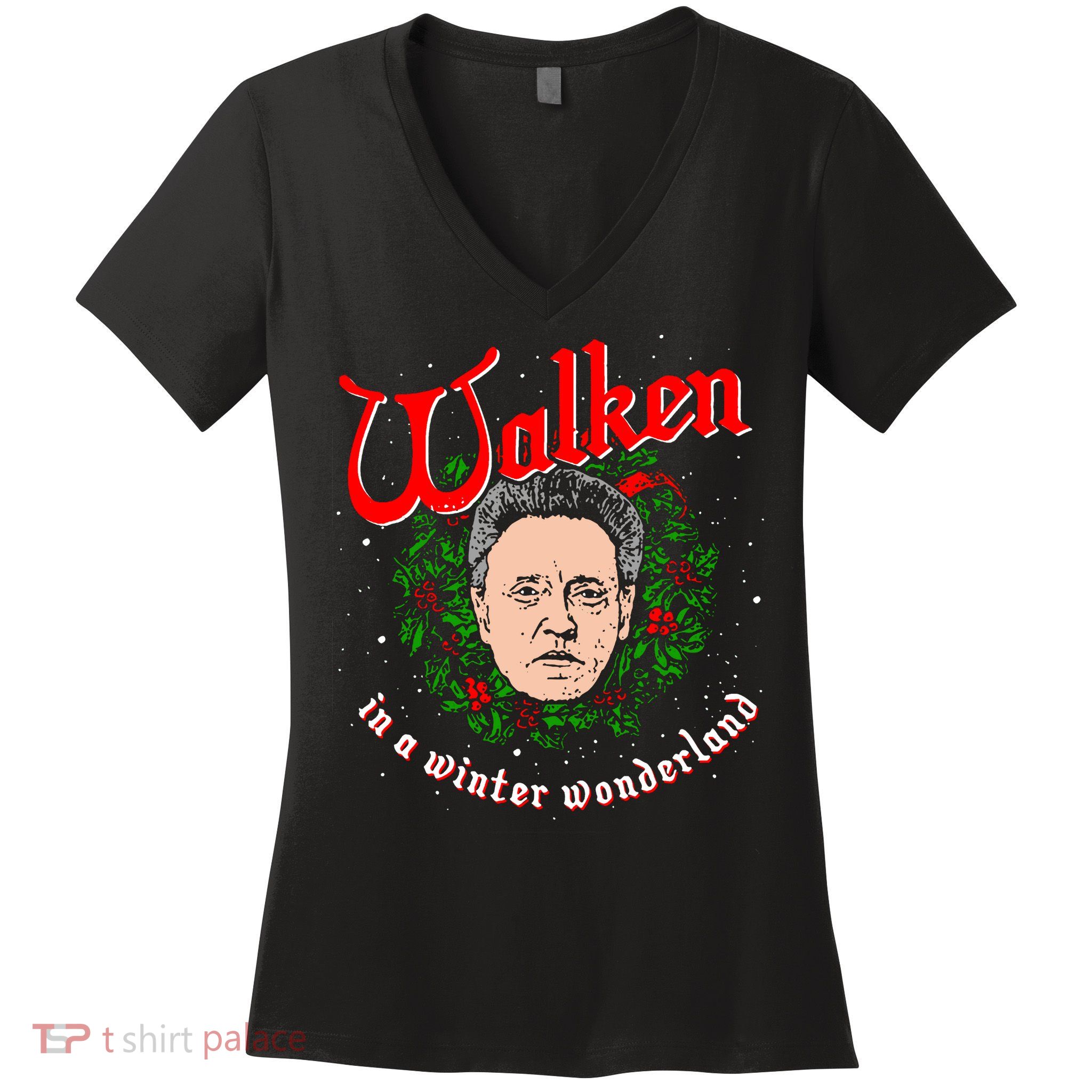 Walken In A Winter Wonderland Women's V-Neck T-Shirt