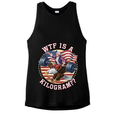 Wtf Is A Kilogram Funny 4th Of July Patriotic Eagle Usa Ladies PosiCharge Tri-Blend Wicking Tank