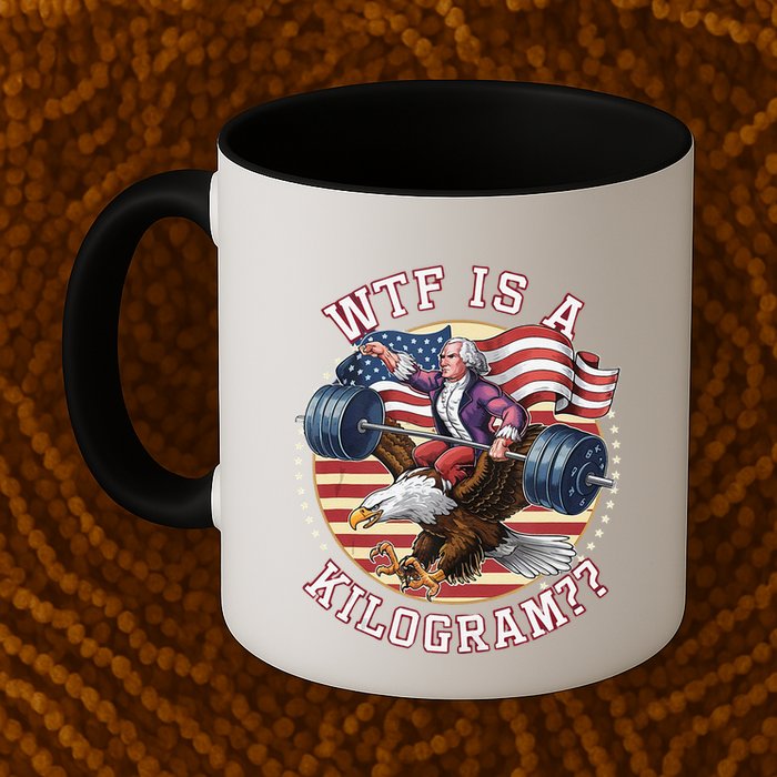 Wtf Is A Kilogram Funny 4th Of July Patriotic Eagle Usa Mug