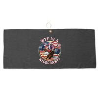 Wtf Is A Kilogram Funny 4th Of July Patriotic Eagle Usa Large Microfiber Waffle Golf Towel