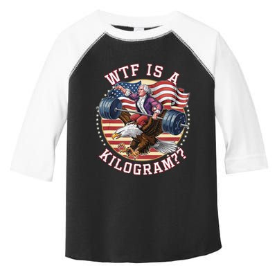 Wtf Is A Kilogram Funny 4th Of July Patriotic Eagle Usa Toddler Fine Jersey T-Shirt