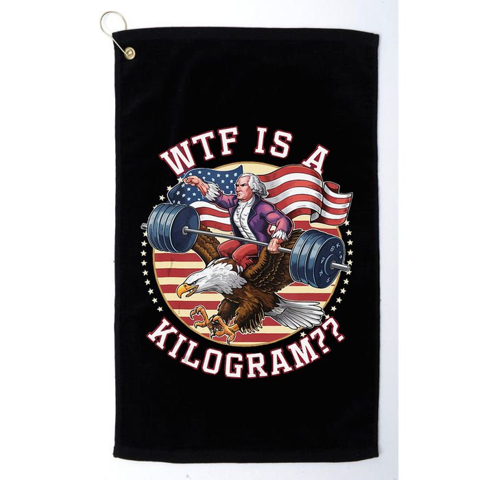 Wtf Is A Kilogram Funny 4th Of July Patriotic Eagle Usa Golf Towel