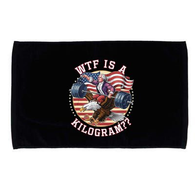 Wtf Is A Kilogram Funny 4th Of July Patriotic Eagle Usa Microfiber Hand Towel