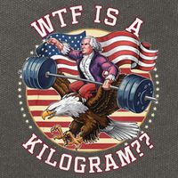 Wtf Is A Kilogram Funny 4th Of July Patriotic Eagle Usa Cotton Canvas Backpack