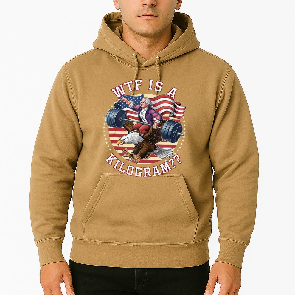 Wtf Is A Kilogram Funny 4th Of July Patriotic Eagle Usa Hoodie