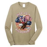 Wtf Is A Kilogram Funny 4th Of July Patriotic Eagle Usa Long Sleeve Shirt