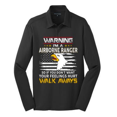 Warning Im A 101st AIRBORNE So If You Dont Want Your Feelings Hurt Walk Always Silk Touch Performance Long Sleeve Polo