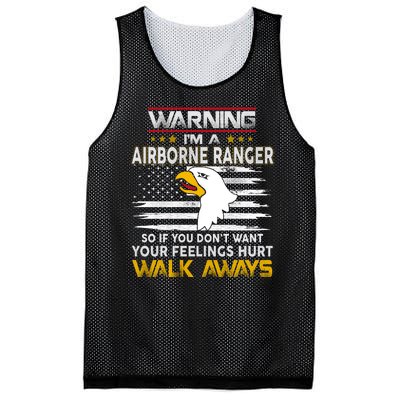 Warning Im A 101st AIRBORNE So If You Dont Want Your Feelings Hurt Walk Always Mesh Reversible Basketball Jersey Tank