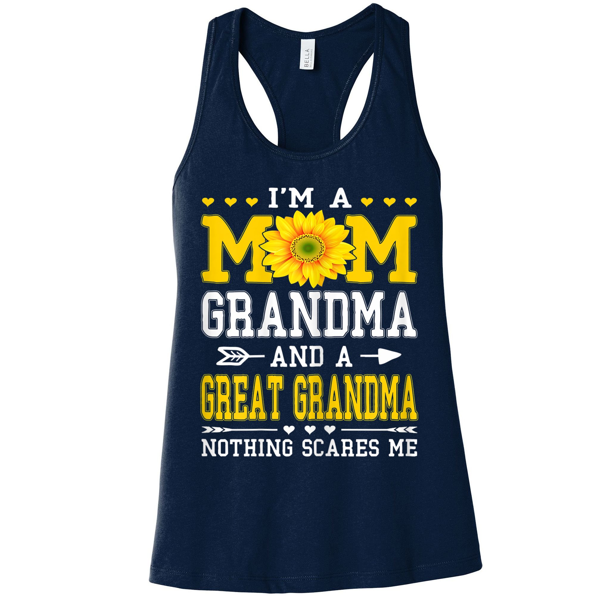 Womens I'm A Mom Grandma Great Grandma Mother's Day Sunflower Women Womens Tank Top