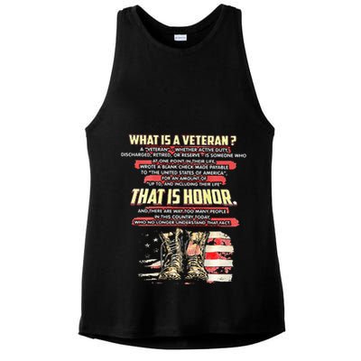 What Is A Veteran That Is Honor Ladies PosiCharge Tri-Blend Wicking Tank