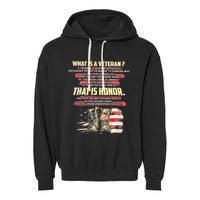 What Is A Veteran That Is Honor Garment-Dyed Fleece Hoodie