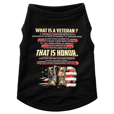What Is A Veteran That Is Honor Doggie Tank
