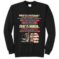 What Is A Veteran That Is Honor Sweatshirt