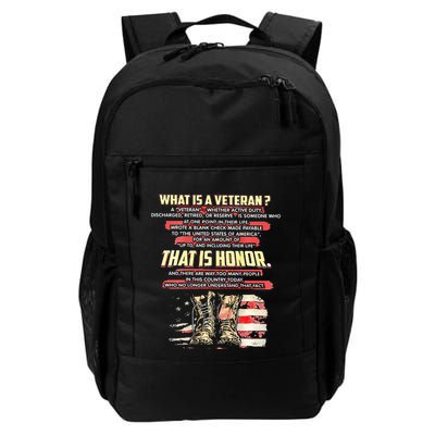 What Is A Veteran That Is Honor Backpack