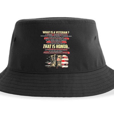 What Is A Veteran That Is Honor Sustainable Bucket Hat