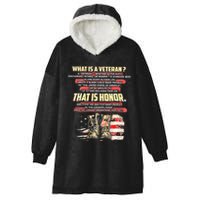 What Is A Veteran That Is Honor Hooded Wearable Blanket
