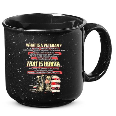 What Is A Veteran That Is Honor 15oz Campfire Ceramic Mug