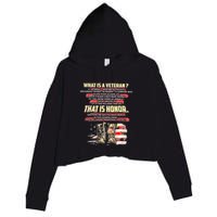 What Is A Veteran That Is Honor Crop Fleece Hoodie