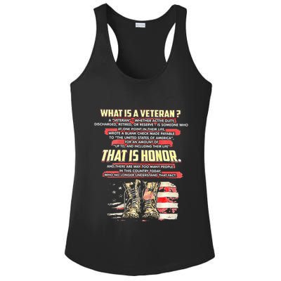 What Is A Veteran That Is Honor Ladies PosiCharge Competitor Racerback Tank