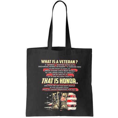 What Is A Veteran That Is Honor Bag