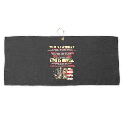 What Is A Veteran That Is Honor Large Microfiber Waffle Golf Towel