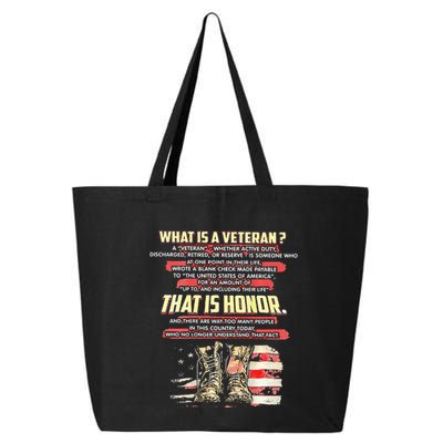 What Is A Veteran That Is Honor 25L Jumbo Tote