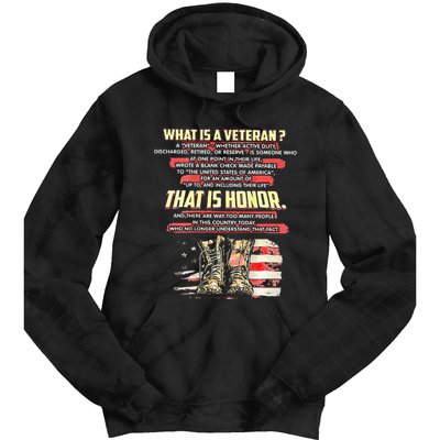 What Is A Veteran That Is Honor Tie Dye Hoodie